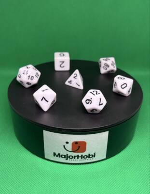 DND FRP 7’li Zar Seti – Beyaz | Dungeons & Dragons Masaüstü RPG Oyun Zarı Seti - 3