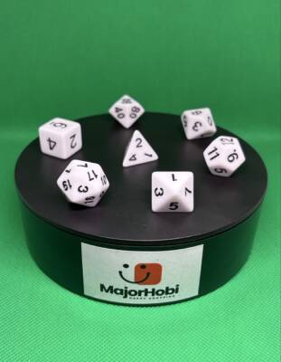 DND FRP 7’li Zar Seti – Beyaz | Dungeons & Dragons Masaüstü RPG Oyun Zarı Seti - 4