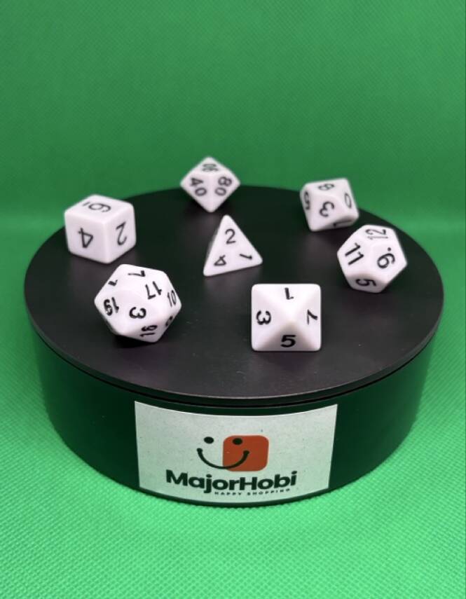 DND FRP 7’li Zar Seti – Beyaz | Dungeons & Dragons Masaüstü RPG Oyun Zarı Seti - 4