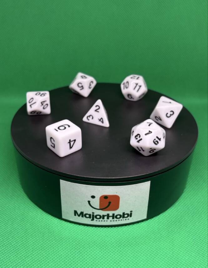 DND FRP 7’li Zar Seti – Beyaz | Dungeons & Dragons Masaüstü RPG Oyun Zarı Seti - 5