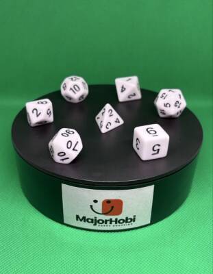 DND FRP 7’li Zar Seti – Beyaz | Dungeons & Dragons Masaüstü RPG Oyun Zarı Seti - 6