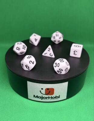 DND FRP 7’li Zar Seti – Beyaz | Dungeons & Dragons Masaüstü RPG Oyun Zarı Seti - 7