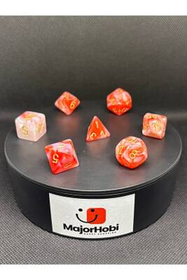 DND Frp Zar Seti 7li Set Dnd Zarı Dungeons And Dragons Masaüstü Oyun Zarı Sedefli Pembe - 2