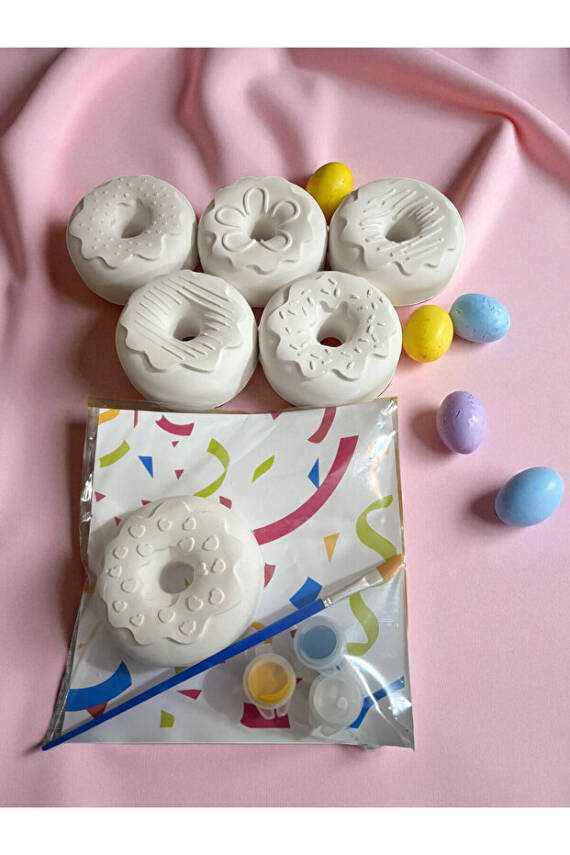 Donut Taş Boyama Seti, Dıy, kendin Yap, Doğum Günü Hediyesi 15 Adet  - 1