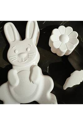 Eğitici Etkinlik Dev Taş Boyama Sevimli Tavşanlar Boya ve Fırça Seti - 4