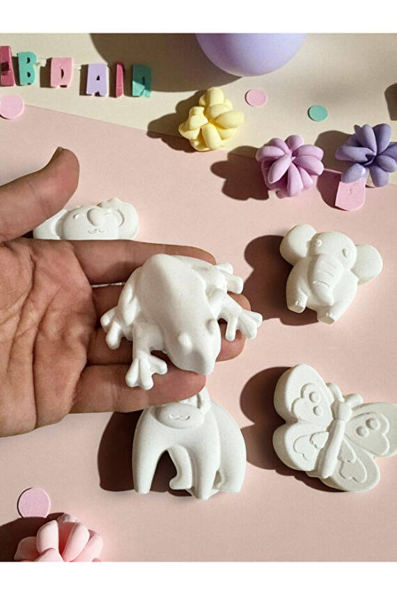 Hayvanlar Çocuk Aktivite Seti Taş Boyama Kendin Yap Seti - 1