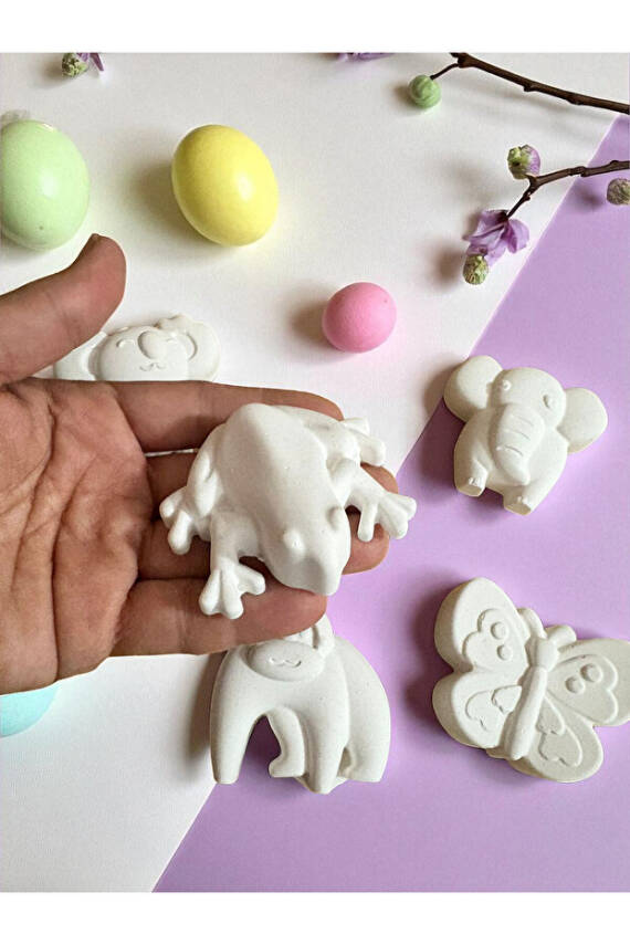 Hayvanlar Çocuk Aktivite Seti Taş Boyama Kendin Yap Seti - 2