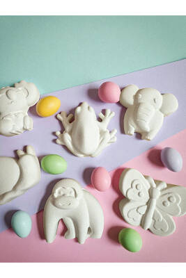 Hayvanlar Çocuk Aktivite Seti Taş Boyama Kendin Yap Seti - 4