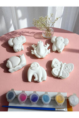 Hayvanlar Çocuk Aktivite Seti Taş Boyama Kendin Yap Seti - 6