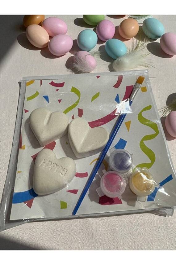 Kalpler Adet Taş Boyama Seti, Kendin Yap, Doğum Günü Hediyesi 10 (5+5)  - 2