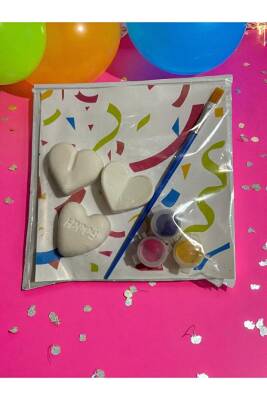 Kalpler Adet Taş Boyama Seti, Kendin Yap, Doğum Günü Hediyesi 10 (5+5)  - 3