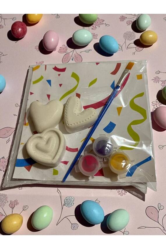 Kalpler Adet Taş Boyama Seti, Kendin Yap, Doğum Günü Hediyesi 10 (5+5)  - 4