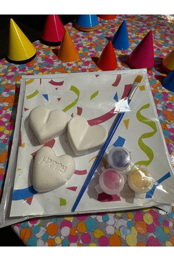 Kalpler Adet Taş Boyama Seti, Kendin Yap, Doğum Günü Hediyesi 10 (5+5)  - 5