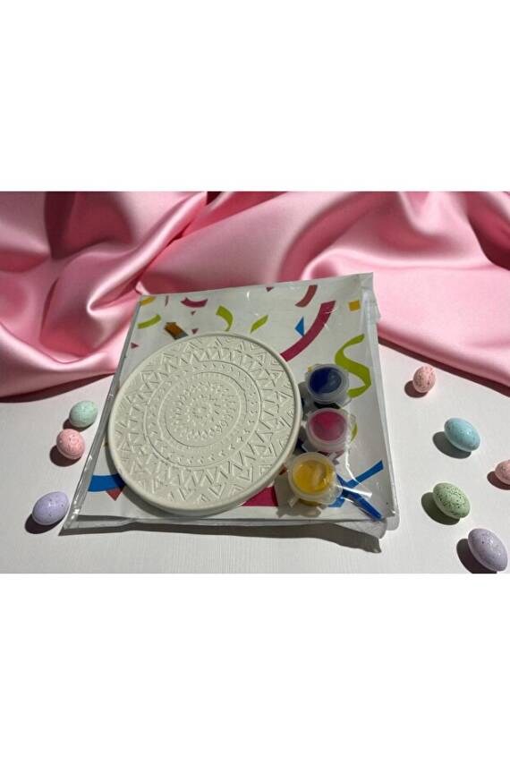 Mandala Bardak Altlığı Taş Boyama Seti, Kendin Yap, Doğum Günü Hediyesi 6 Adet  - 6