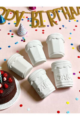 Taş Boyama Seti 5 Adet Kahve Bardağı | Anne & Çocuk Etkinliği | El Becerisi Geliştirici - 2