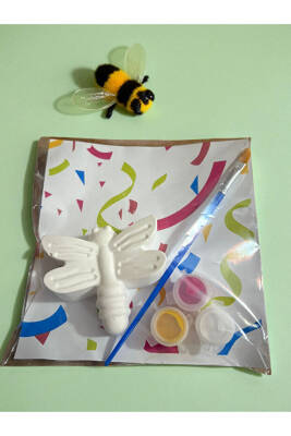 Taş Boyama Seti, Kendin Yap, Doğum Günü Hediyesi Kelebek, Arı, Uğur Böceği, Yusufcuk 10 Adet  - 3