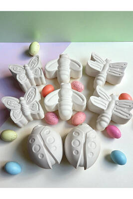 Taş Boyama Seti, Kendin Yap, Doğum Günü Hediyesi Kelebek, Arı, Uğur Böceği, Yusufcuk 10 Adet  - 6