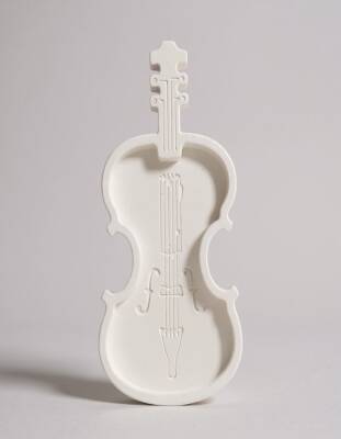 Taş Tozu Keman Boyama Seti – 6 Renk Boya ve Fırça | Dekoratif Hobi Ürünü (19 cm) - 3