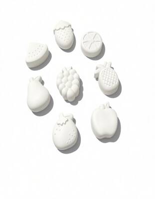 Taş Tozu Meyve Boyama Seti 8 Parça | 6 Renk Boya + Fırça El Yapımı Hobi Seti - 5