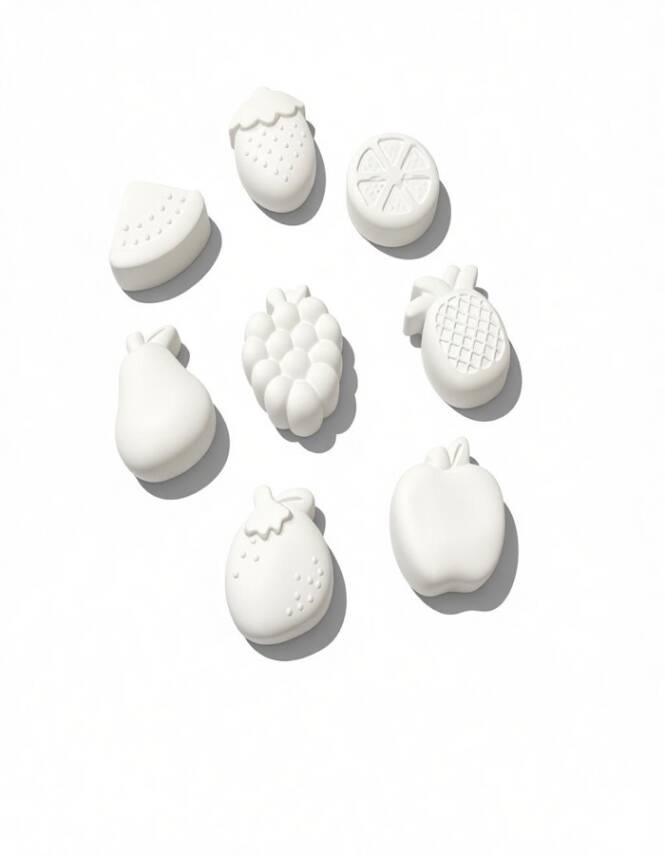 Taş Tozu Meyve Boyama Seti 8 Parça | 6 Renk Boya + Fırça El Yapımı Hobi Seti - 5