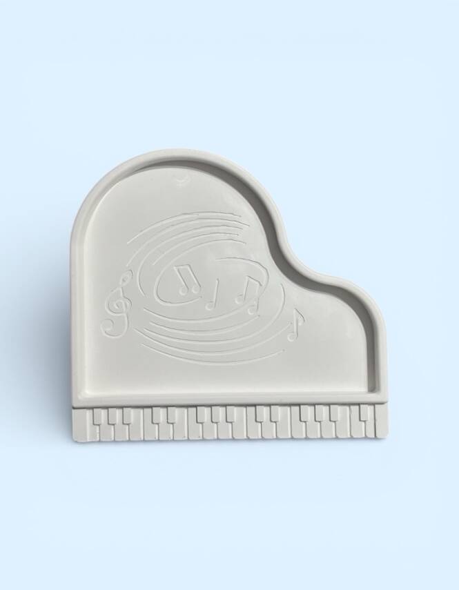 Taş Tozu Piyano Tasarımlı Takı Tepsisi | Dekoratif Takı & Aksesuar Düzenleyici (19×20 cm) - 3