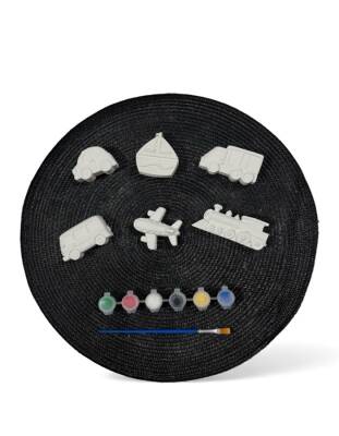 Taş Tozundan El Yapımı Araçlar Boyama Seti – 6 Renk Boya & Fırça | Çocuklar İçin Eğitici Boyama Seti