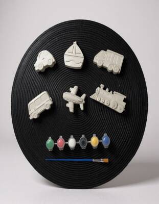 Taş Tozundan El Yapımı Araçlar Boyama Seti – 6 Renk Boya & Fırça | Çocuklar İçin Eğitici Boyama Seti - 3