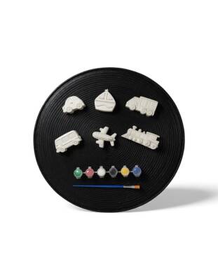 Taş Tozundan El Yapımı Araçlar Boyama Seti – 6 Renk Boya & Fırça | Çocuklar İçin Eğitici Boyama Seti - 7