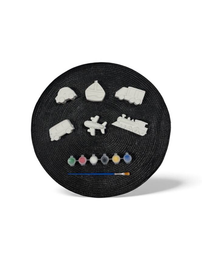 Taş Tozundan El Yapımı Araçlar Boyama Seti – 6 Renk Boya & Fırça | Çocuklar İçin Eğitici Boyama Seti - 8