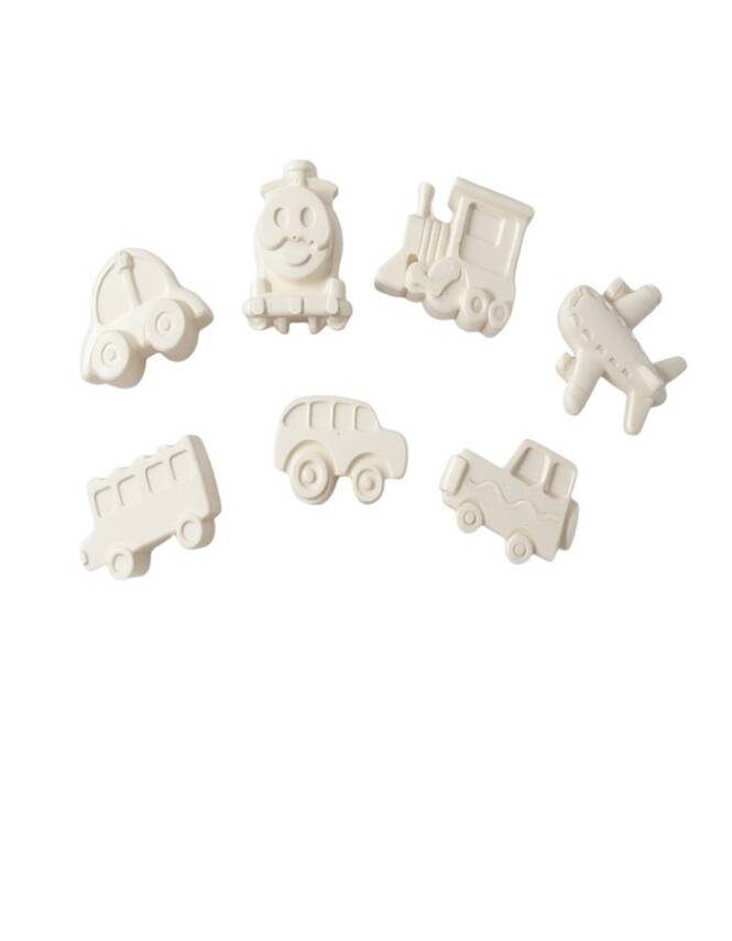 Taş Tozundan El Yapımı Araçlar Boyama Seti – 6 Renk Boya & Fırçalı | Çocuk Boyama Etkinliği - 7