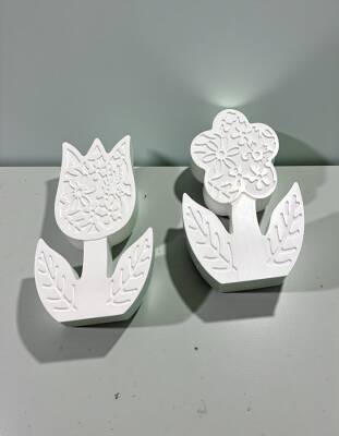 Taş Tozundan El Yapımı Çiçek Boyama Seti – 6 Renk Boya & Fırça | Çocuklar ve Yetişkinler Boyama Seti - 3