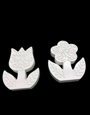 Taş Tozundan El Yapımı Çiçek Boyama Seti – 6 Renk Boya & Fırça | Çocuklar ve Yetişkinler Boyama Seti - 5