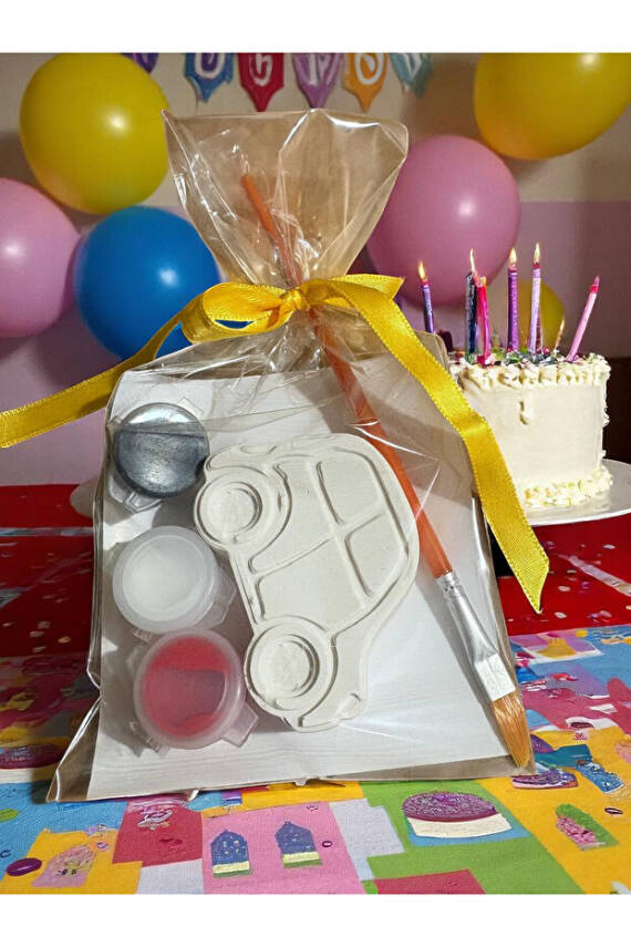 Taşıtlar Araba Taş Boyama Seti | 10 Adet | Kendin Yap | Doğum Günü & Tatil Hediyesi - 1