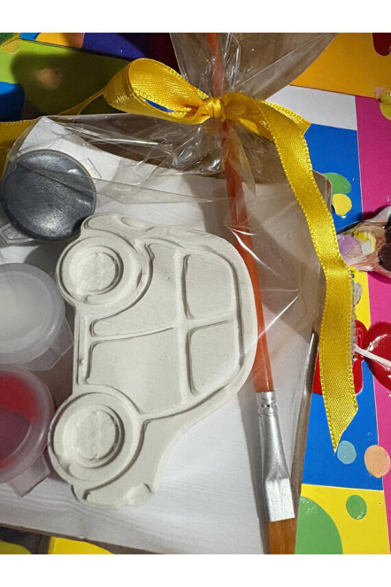 Taşıtlar Araba Taş Boyama Seti | 10 Adet | Kendin Yap | Doğum Günü & Tatil Hediyesi - 4