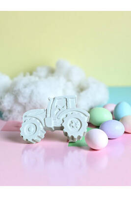 Taşıtlar Traktör Taş Boyama Seti | 10 Adet | Kendin Yap | Doğum Günü & Tatil Hediyesi - 3