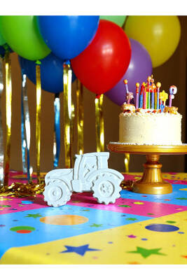 Taşıtlar Traktör Taş Boyama Seti | 10 Adet | Kendin Yap | Doğum Günü & Tatil Hediyesi - 6