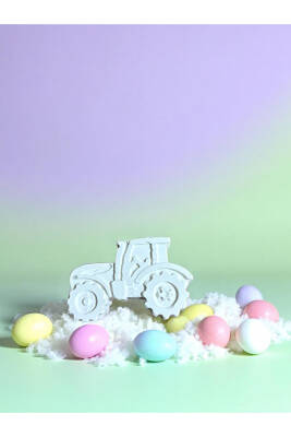 Taşıtlar Traktör Taş Boyama Seti | 10 Adet | Kendin Yap | Doğum Günü & Tatil Hediyesi - 5