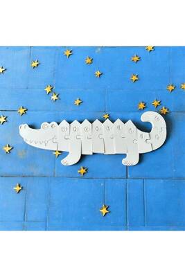 Timsah Puzzle Taş Boyama Seti | Anne & Çocuk Etkinliği | El Becerisi Geliştirici - 3