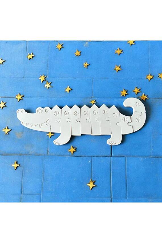 Timsah Puzzle Taş Boyama Seti | Anne & Çocuk Etkinliği | El Becerisi Geliştirici - 3