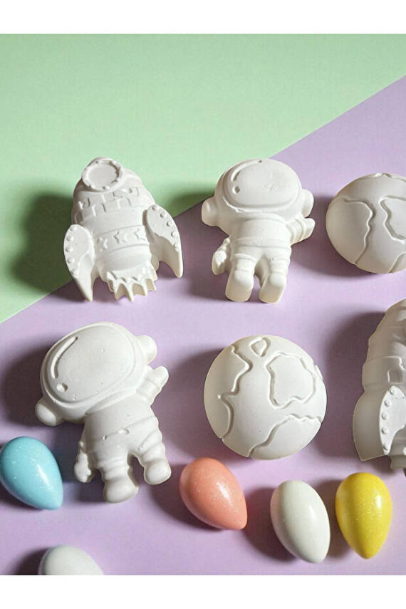 Uzay Çocuk Aktivite Seti Taş Boyama Kendin Yap Seti - 1