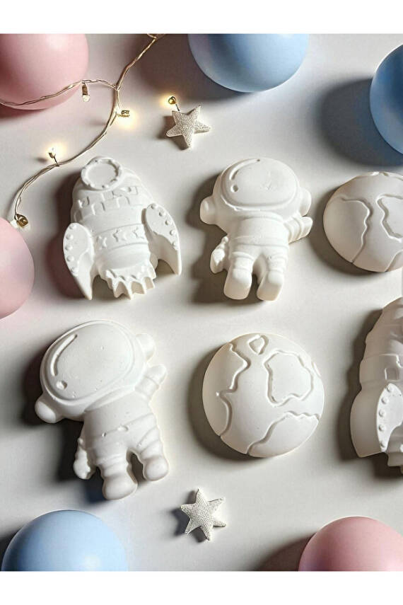 Uzay Çocuk Aktivite Seti Taş Boyama Kendin Yap Seti - 7