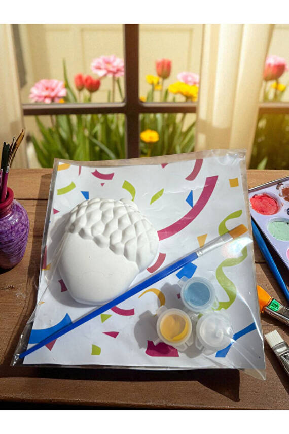 Yaprak - M.Palamutu /Taş Boyama Seti, dıy, kendin Yap, doğum Günü Hediyesi 10 Adet (5+5)  - 1