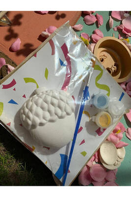 Yaprak - M.Palamutu /Taş Boyama Seti, dıy, kendin Yap, doğum Günü Hediyesi 10 Adet (5+5)  - 5