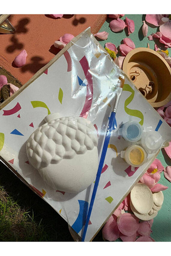 Yaprak - M.Palamutu /Taş Boyama Seti, dıy, kendin Yap, doğum Günü Hediyesi 10 Adet (5+5)  - 5