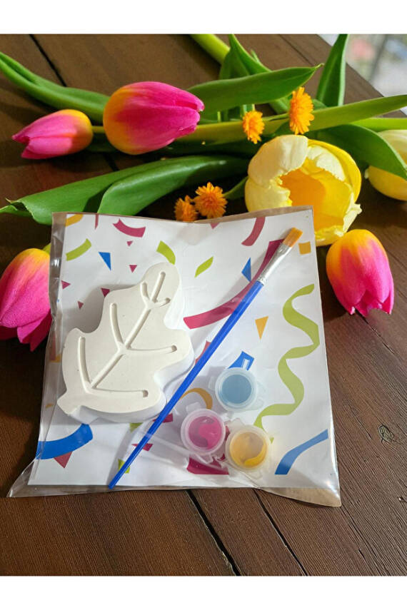 Yaprak - M.Palamutu /Taş Boyama Seti, dıy, kendin Yap, doğum Günü Hediyesi 10 Adet (5+5)  - 6