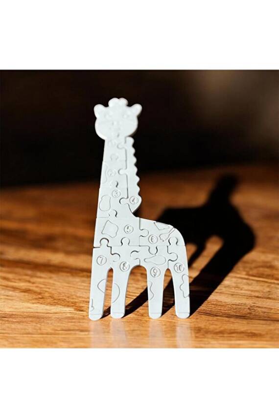 Zürafa Puzzle Taş Boyama Seti | Anne & Çocuk Etkinliği | El Becerisi Geliştirici - 1