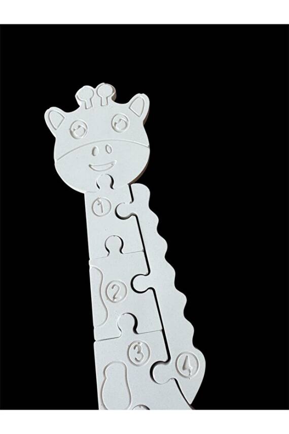 Zürafa Puzzle Taş Boyama Seti | Anne & Çocuk Etkinliği | El Becerisi Geliştirici - 4