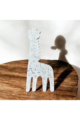 Zürafa Puzzle Taş Boyama Seti | Anne & Çocuk Etkinliği | El Becerisi Geliştirici - 3