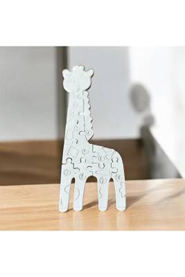 Zürafa Puzzle Taş Boyama Seti | Anne & Çocuk Etkinliği | El Becerisi Geliştirici - 6