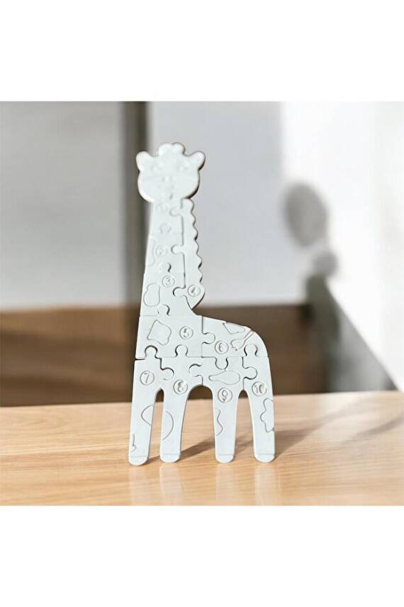 Zürafa Puzzle Taş Boyama Seti | Anne & Çocuk Etkinliği | El Becerisi Geliştirici - 6